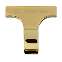 18 mm T-bar set in gold-plated steel from Christina Design London's Collect series
